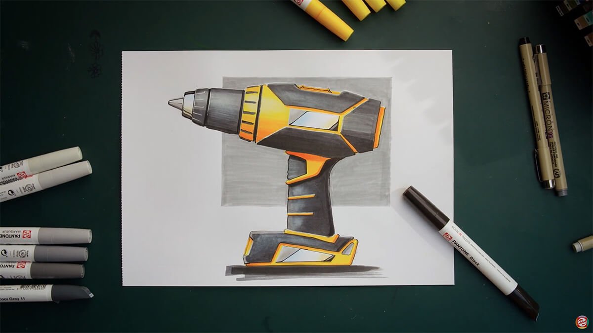 Drawing a drill - Royal Talens