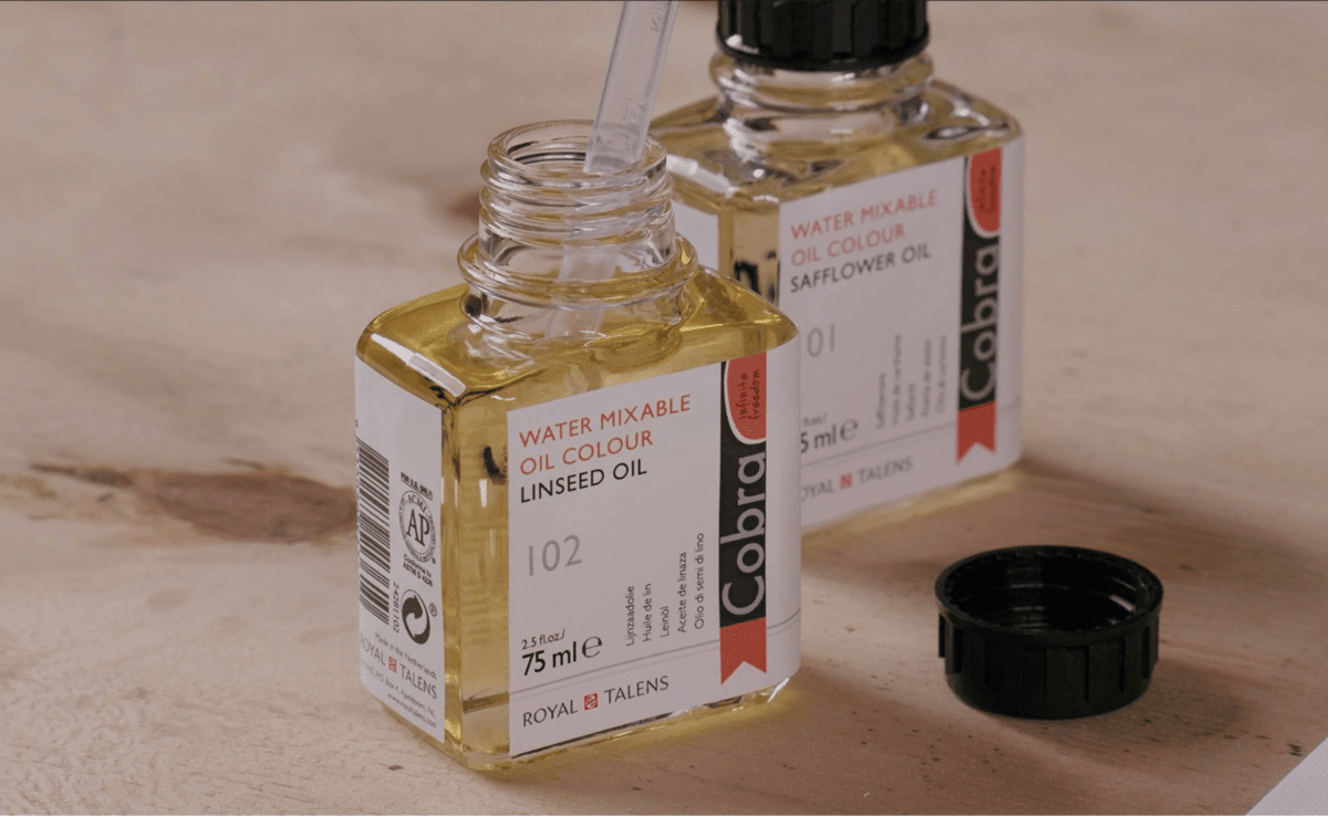 How to use Cobra Water-Mixable Safflower Oil and Linseed Oil - Royal Talens