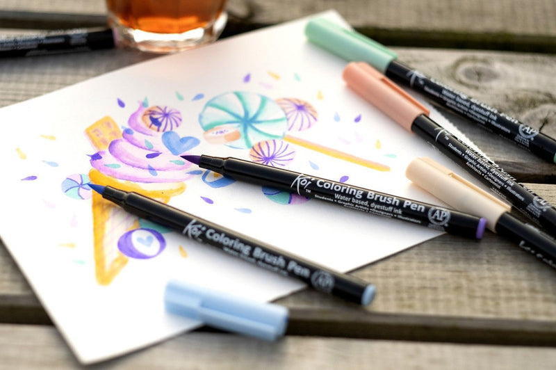 Koi coloring brush pen