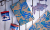 Making a book cover with lino stamps